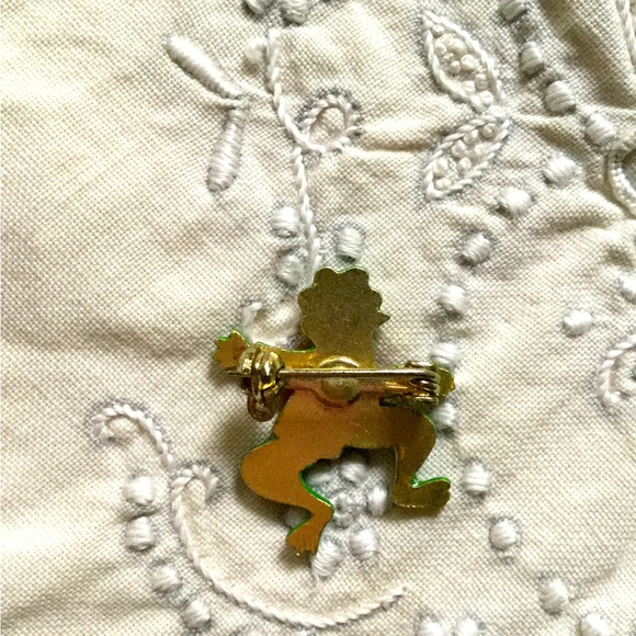 Vintage frog brooch from 70s - Picture 3 of 3